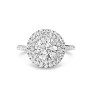 Round Double Halo Engagement Ring