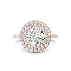 Round Double Halo Engagement Ring