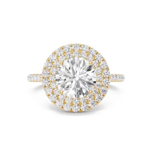 Round Double Halo Engagement Ring