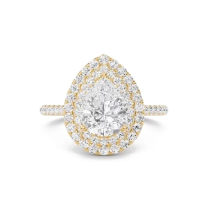 Pear Double Halo Engagement Ring