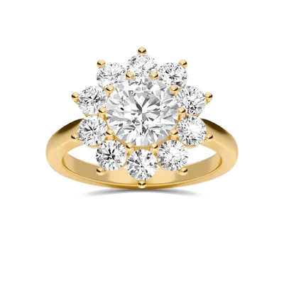 Star Halo Engagement Ring