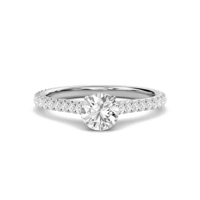 Cathedral Embellished Engagement Ring