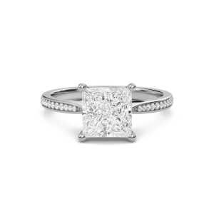 Princess Cathedral Pave Adorned Engagement Ring