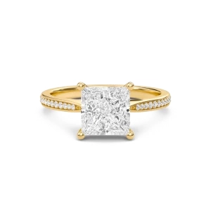 Princess Cathedral Pave Adorned Engagement Ring
