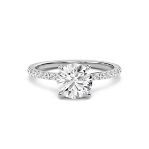 Round?Classic Pave Engagement Ring