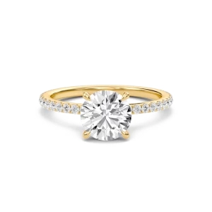 Round?Classic Pave Engagement Ring