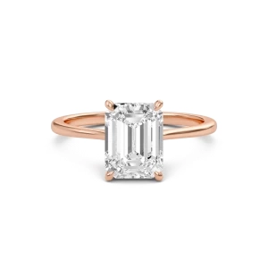 Emerald Cathedral Hidden Halo Engagement Ring