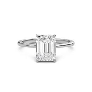 Emerald Cathedral Hidden Halo Engagement Ring