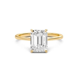 Emerald Cathedral Hidden Halo Engagement Ring