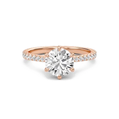 Classic Pave Six Prong Engagement Ring