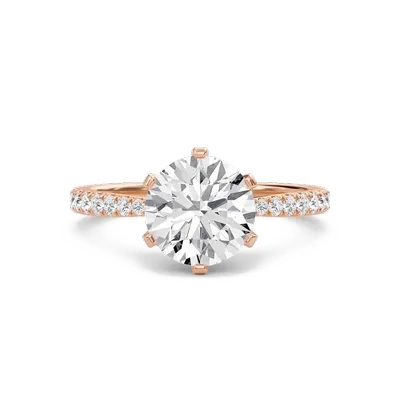 Elegant Pave Adorned Engagement Ring