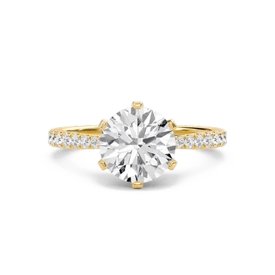 Elegant Pave Adorned Engagement Ring