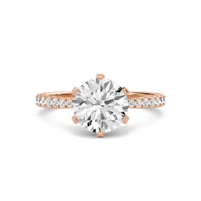 Elegant Pave Adorned Engagement Ring