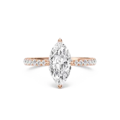 Marquise Elegant Pave Engagement Ring