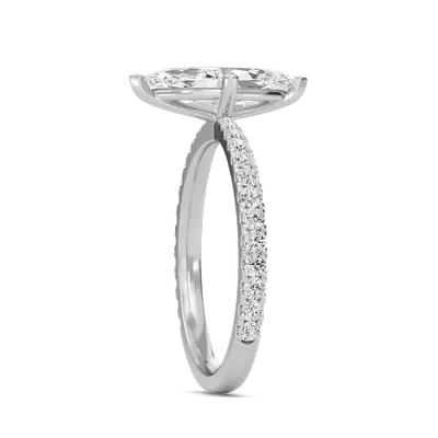 Marquise Elegant Pave Engagement Ring