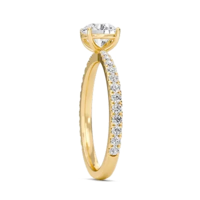 Round Elegant Pave Engagement Ring