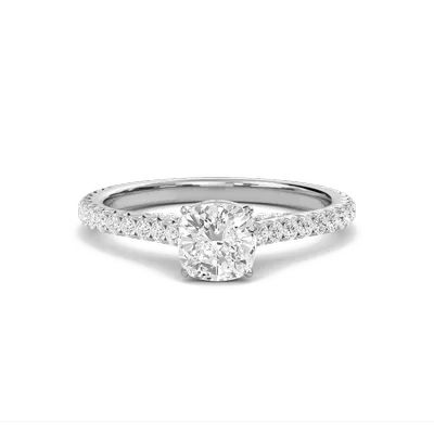 Cathedral Pave Gallery Engagement Ring