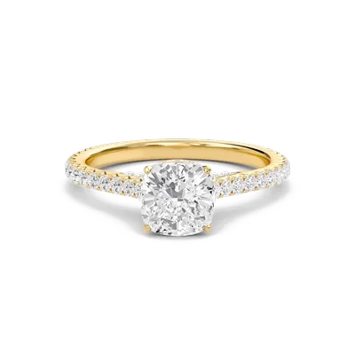 Cathedral Pave Gallery Engagement Ring