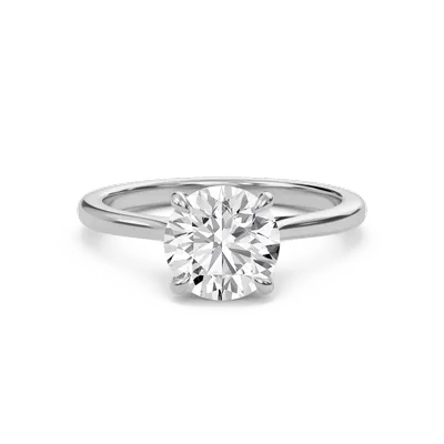 Round Classic Solitaire Cathedral Ring