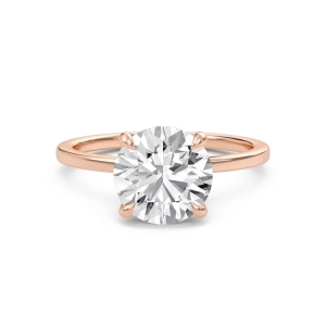 Round Classic Solitaire knife edge Ring