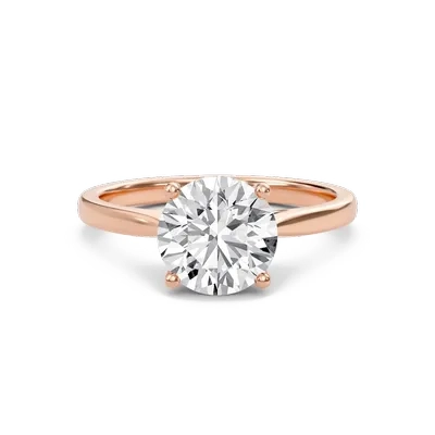 Round Classic Solitaire Cathedral Ring