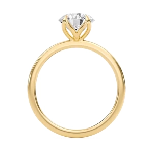 Round Petal Four Prong Engagement Ring