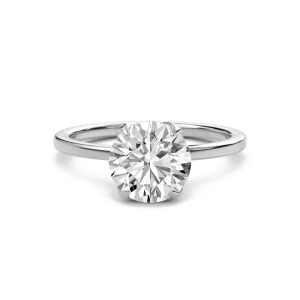 Round Petal Four Prong Engagement Ring