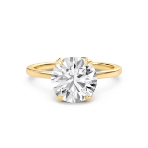 Round Petal Four Prong Engagement Ring