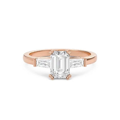Tapered Baguette Three Stone Ring
