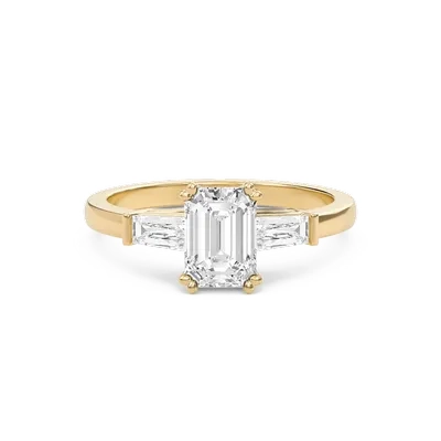 Tapered Baguette Three Stone Ring