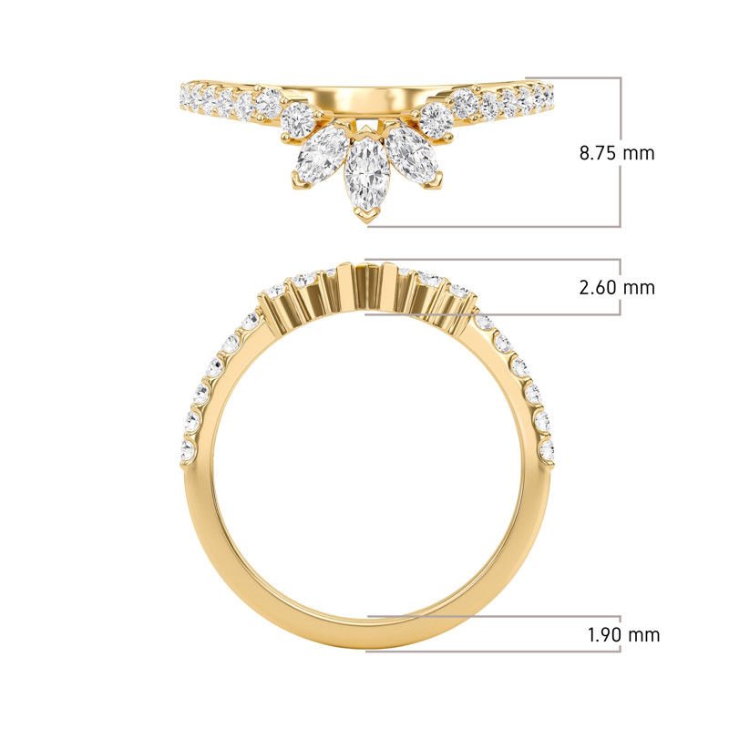 Luxe Curved Wedding Band