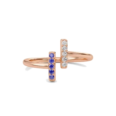 Linear Sapphire Open Ring