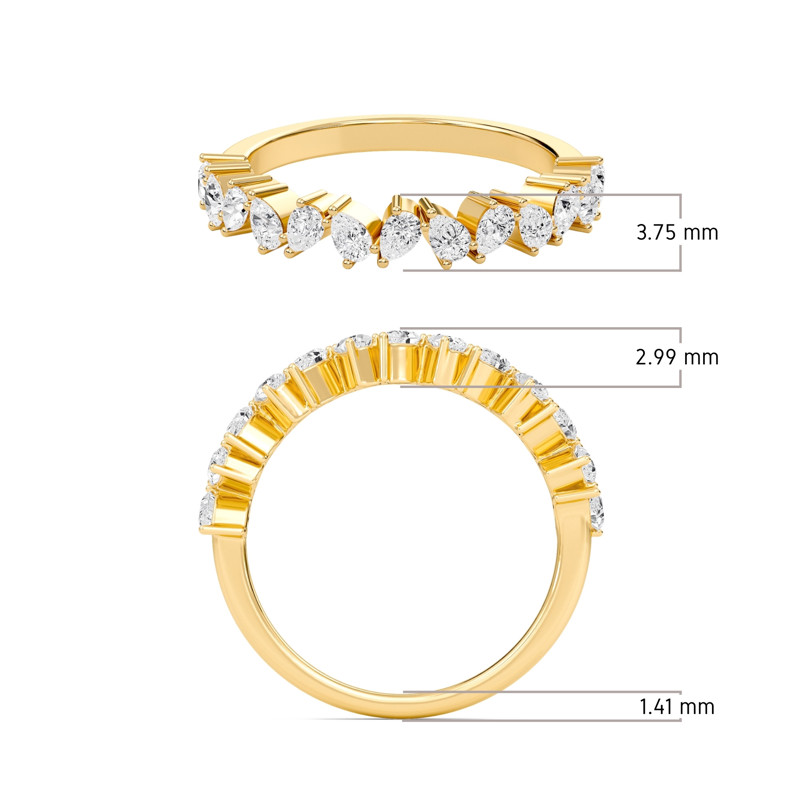 Pendeloque Wedding Band