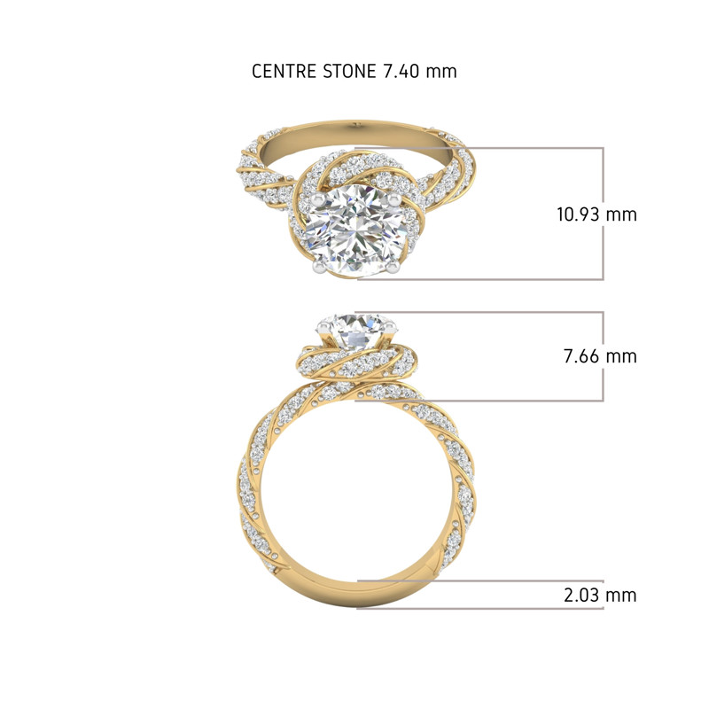 Illume Solitaire Halo Ring