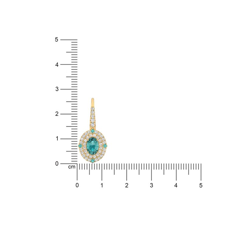 Aqua Halo Drop Earrings