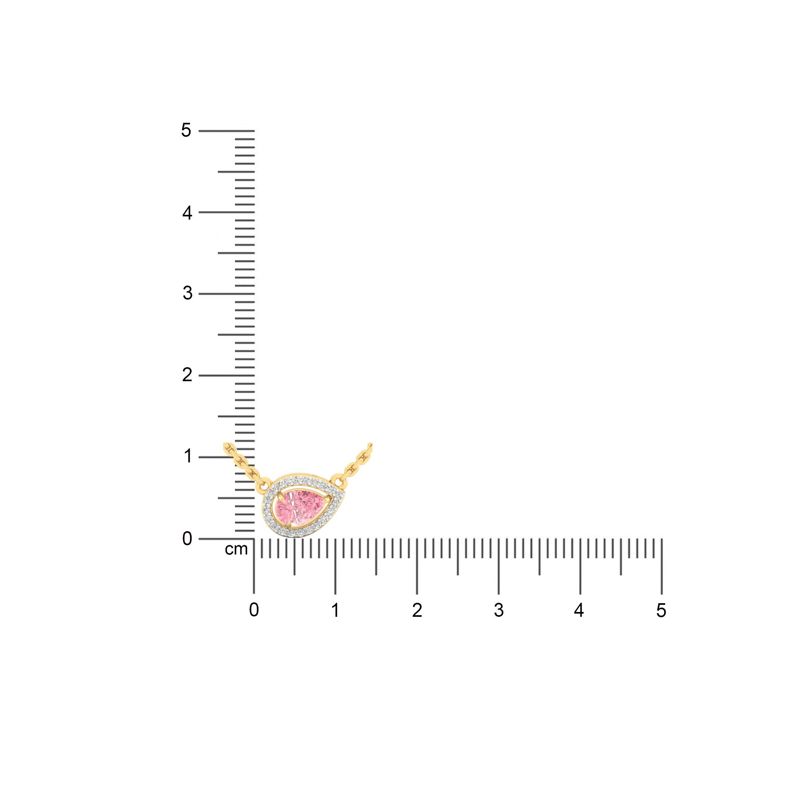 Blush Halo Pear Necklace