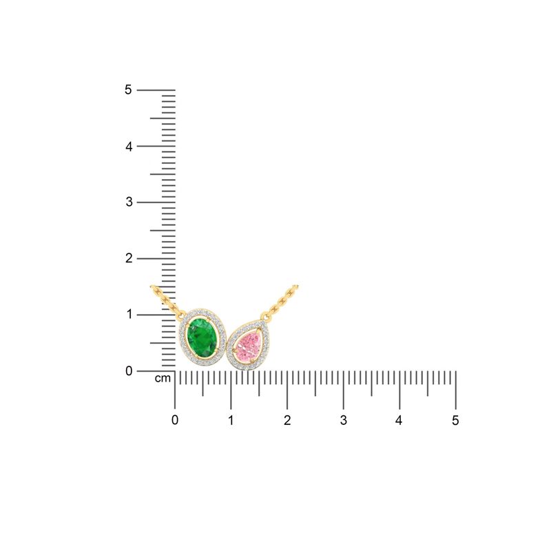 Two-Stone Halo Pendant