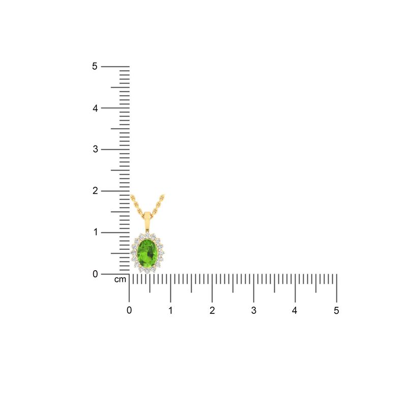 Verdant Oval Halo Pendant