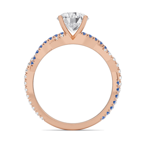 Round Twisted Band Engagement Ring