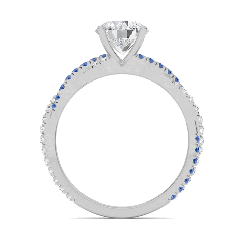 Round Twisted Band Engagement Ring