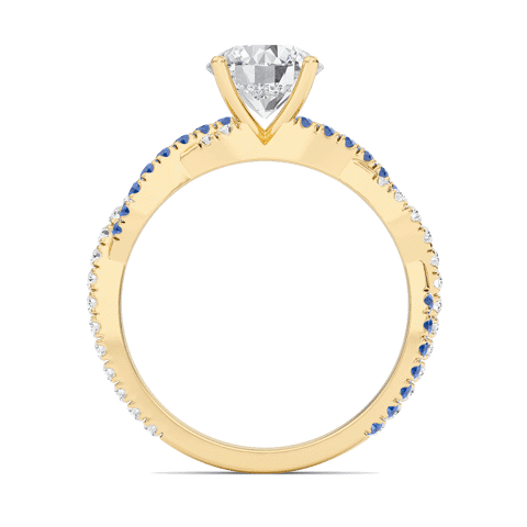 Round Twisted Band Engagement Ring