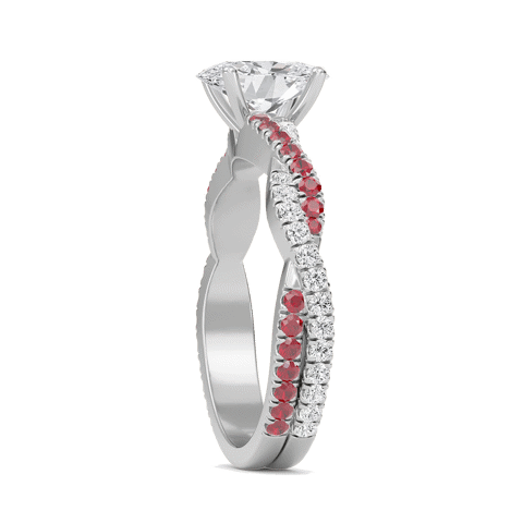 Round Twisted Band Engagement Ring