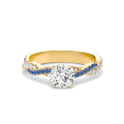 Round Twisted Band Engagement Ring