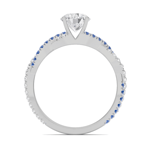 Round Twisted Band Engagement Ring