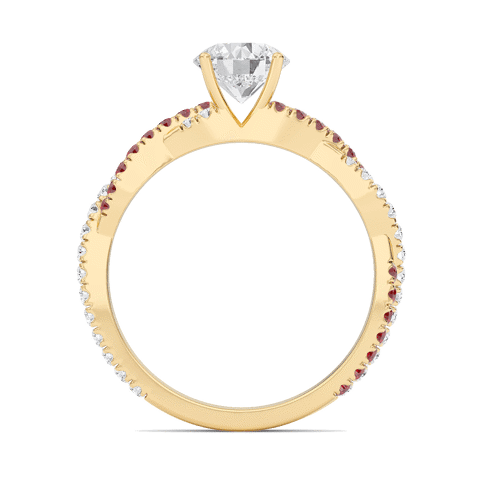 Round Twisted Band Engagement Ring