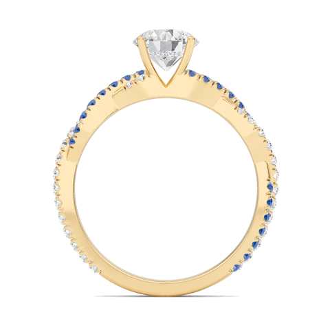 Round Twisted Band Engagement Ring