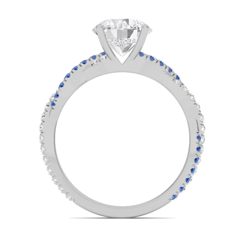 Round Twisted Band Engagement Ring