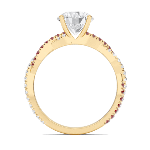 Round Twisted Band Engagement Ring