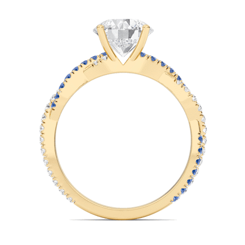 Round Twisted Band Engagement Ring