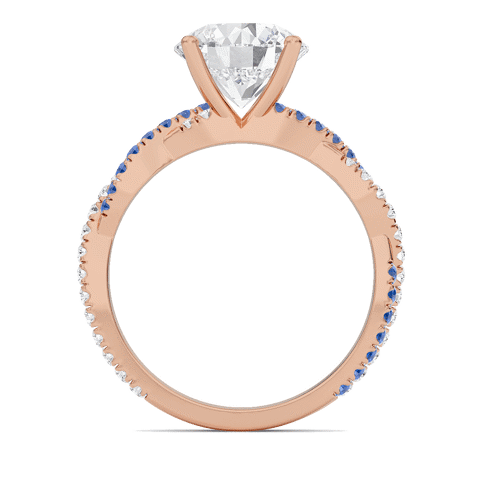 Round Twisted Band Engagement Ring